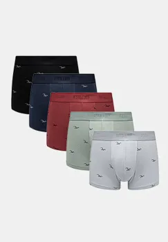 Hollister Co. boxeri 5-pack barbati, culoarea maro, KI314-4010 imagine