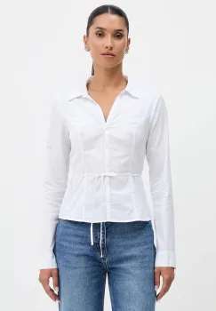 Hollister Co. camasa culoarea alb, cu guler clasic, slim, KI340-5442 imagine
