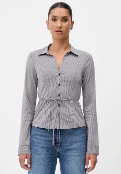 Hollister Co. camasa culoarea maro, cu guler clasic, slim, KI340-5442 imagine