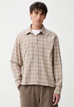 Hollister Co. camasa din bumbac culoarea bej, cu guler clasic, relaxed, KI325-5197-418 imagine