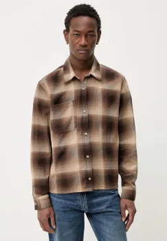 Hollister Co. camasa din bumbac culoarea maro, cu guler clasic, regular, KI325-5245-428 imagine