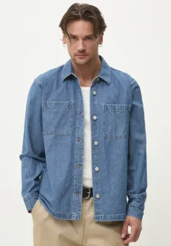 Hollister Co. camasa jeans barbati, cu guler clasic, relaxed, KI325-5023 imagine