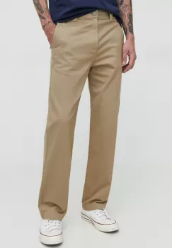 Hollister Co. pantaloni barbati, culoarea bej, drept imagine