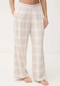 Hollister Co. pantaloni de pijama femei, culoarea bej, KI346-4066 imagine