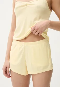 Hollister Co. pantaloni scurti de pijama culoarea galben, KI346-5036 imagine