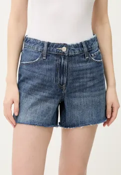 Hollister Co. pantaloni scurti din bumbac femei, neted, medium waist, KI349-5059 imagine