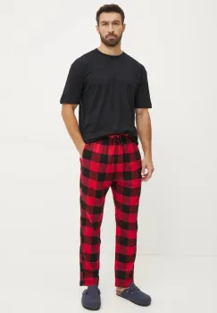 Hollister Co. pijama barbati, culoarea negru, cu imprimeu, KI313-4027 imagine