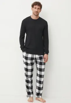 Hollister Co. pijama barbati, culoarea negru, modelator, KI313-4022 imagine