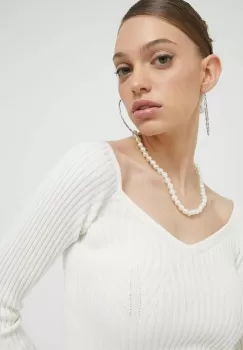 Hollister Co. pulover culoarea bej imagine