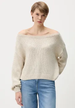 Hollister Co. pulover culoarea bej, KI350-5072 imagine