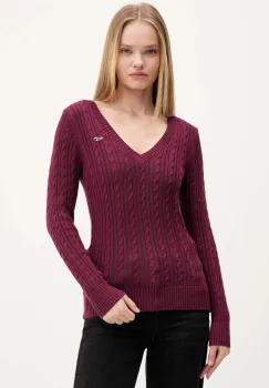 Hollister Co. pulover culoarea bordo, KI350-5138 imagine