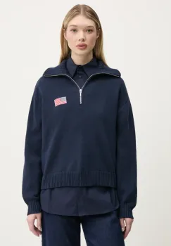 Hollister Co. pulover femei, culoarea albastru marin, KI350-5013 imagine