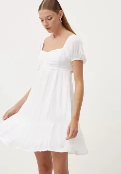 Hollister Co. rochie culoarea alb, mini, evazati imagine