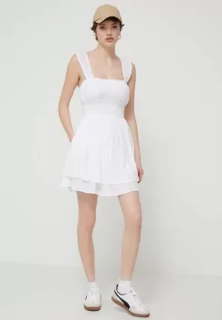 Hollister Co. rochie culoarea alb, mini, evazati imagine