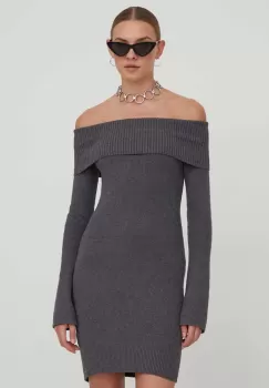 Hollister Co. rochie culoarea gri, mini, mulata imagine