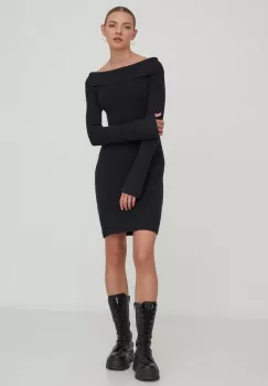 Hollister Co. rochie culoarea negru, mini, mulata imagine