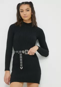 Hollister Co. rochie culoarea negru, mini, mulata imagine