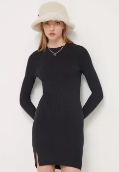 Hollister Co. rochie culoarea negru, mini, mulata imagine