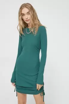 Hollister Co. rochie culoarea verde, mini, mulata imagine