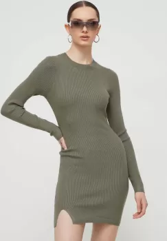 Hollister Co. rochie culoarea verde, mini, mulata imagine