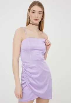Hollister Co. rochie culoarea violet, mini, mulata imagine