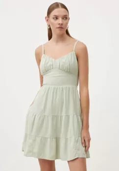 Hollister Co. rochie din in culoarea verde, mini, evazati imagine