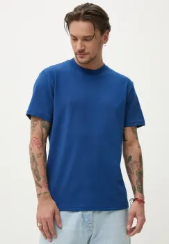 Hollister Co. tricou barbati, culoarea albastru marin, neted, KI324-5136 imagine