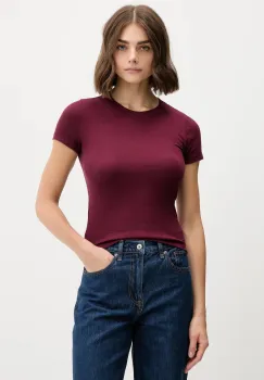 Hollister Co. tricou culoarea bordo, KI339-5204 imagine