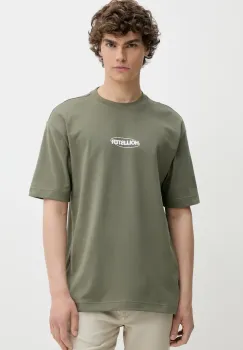 Hollister Co. tricou culoarea verde, cu imprimeu, KI323-5272 imagine