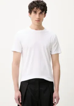 Hollister Co. tricou din bumbac barbati, culoarea alb, neted, KI324-5149 imagine