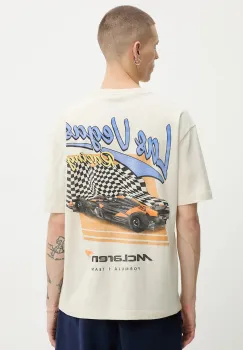 Hollister Co. tricou din bumbac culoarea bej, cu imprimeu, KI323-5318-178 imagine