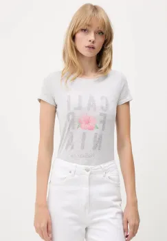 Hollister Co. tricou din bumbac culoarea gri, KI357-5016 imagine