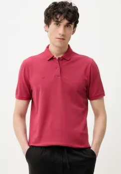 Hollister Co. tricou polo barbati, culoarea rosu, neted, KI324-5170 imagine