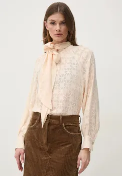 Hoss Intropia bluza femei, culoarea bej, cu imprimeu, 6288724 imagine
