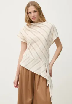 Hoss Intropia bluza femei, culoarea bej, modelator, 5878037 imagine