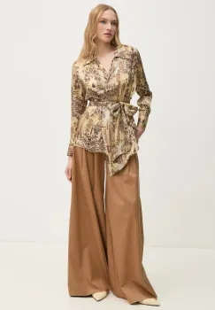 Hoss Intropia bluza femei, culoarea bej, modelator, 6288688 imagine