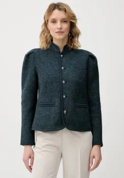 Hoss Intropia geaca de lana culoarea turcoaz, de tranzitie, 5432677 imagine