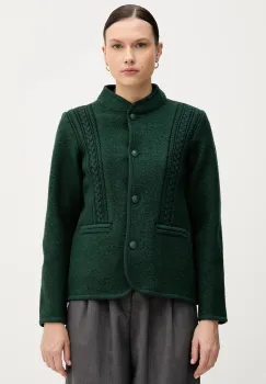 Hoss Intropia geaca de lana culoarea verde, de tranzitie, 5432678 imagine