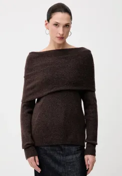 Hoss Intropia pulover din amestec de lana culoarea maro, 6382056 imagine