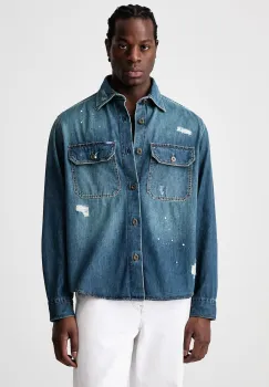 HUGO Blue  camasa pentru barbati din denim Ebolt_1 imagine