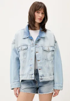 HUGO Blue geaca de blugi de dama din denim imagine