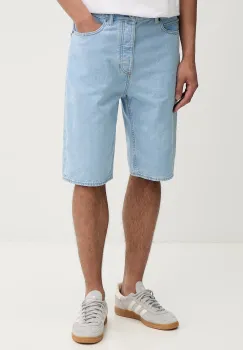 HUGO Blue pantaloni scurti barbatesti din denim Skate shorts imagine