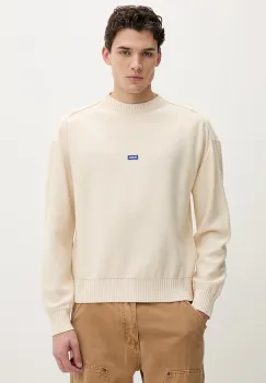 Hugo Blue pulover de bumbac San Casey-C1 imagine