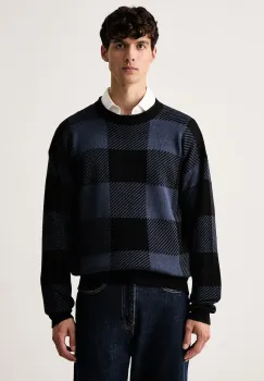 HUGO Blue pulover pentru barbati cu bumbac Stuvee imagine