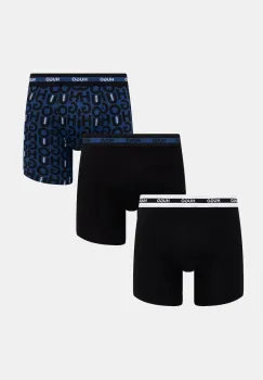 HUGO boxeri barbati bumbac cu elastan BOXER BR PLANET DES pachet de 3 imagine