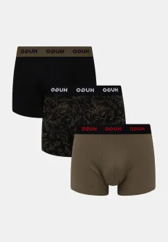 HUGO boxeri barbati bumbac cu elastan TRIPLET DESIGN pachet de 3 imagine