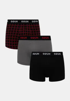 HUGO boxeri barbati bumbac cu elastan TRIPLET DESIGN pachet de 3 imagine