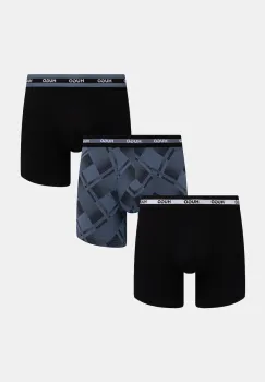 HUGO boxeri barbati din bumbac cu elastan BOXER BR PLANET DES pachet de 3 imagine