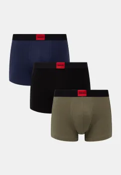 HUGO Boxeri barbati din bumbac cu elastan TRUNK TRIPLET GALAXY pachet de 3 imagine