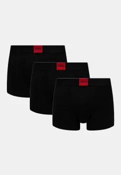 HUGO boxeri barbati din bumbac cu elastan TRUNK TRIPLET GALAXY pachet de 3 imagine